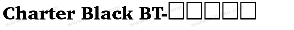 Charter Black BT字体转换